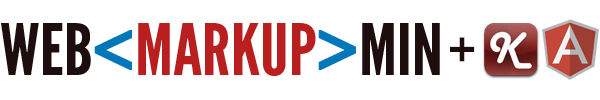Логотипы WebMarkupMin, KnockoutJS и AngularJS
