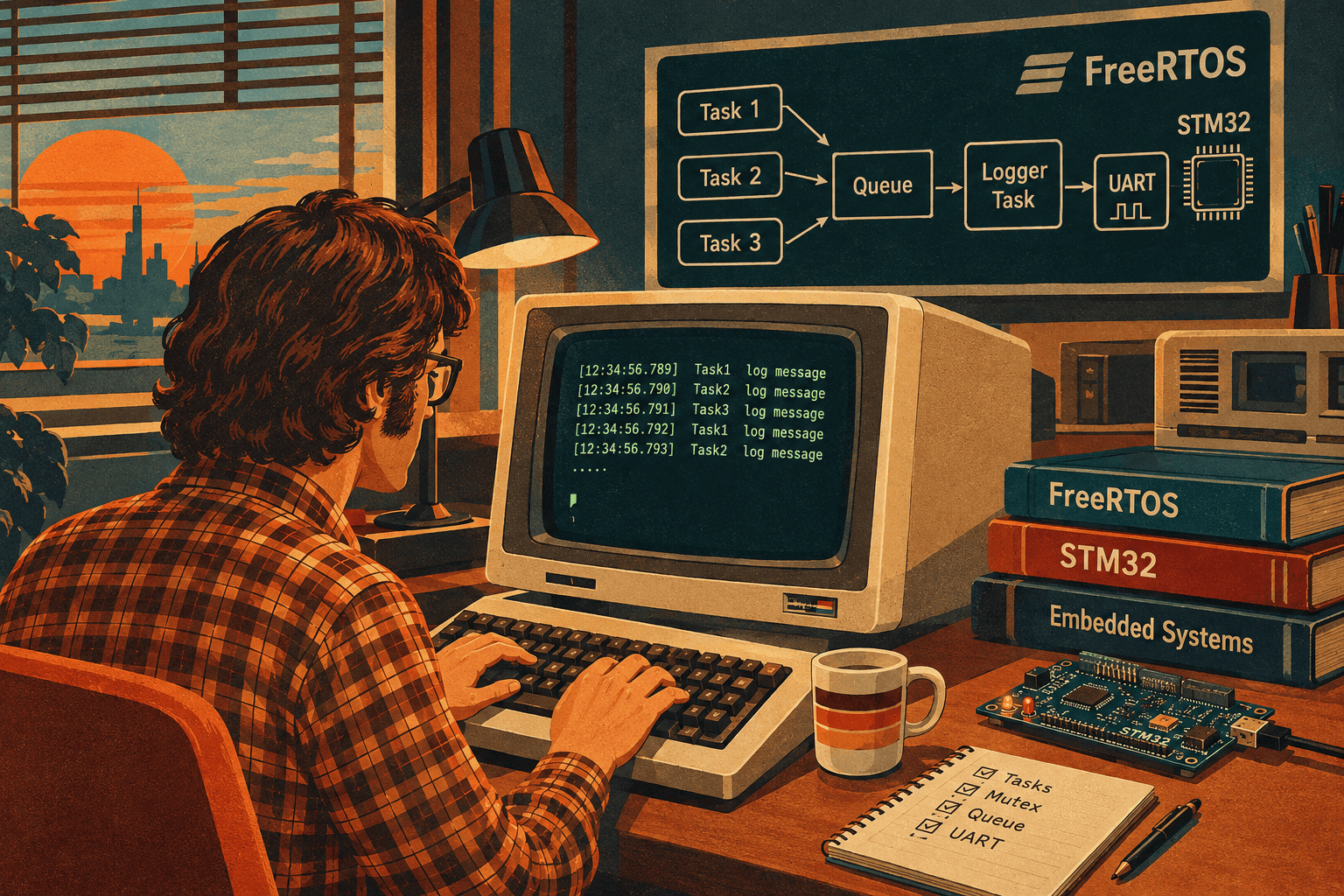 Изучаем многозадачность FreeRTOS на примере создания логгера для STM32