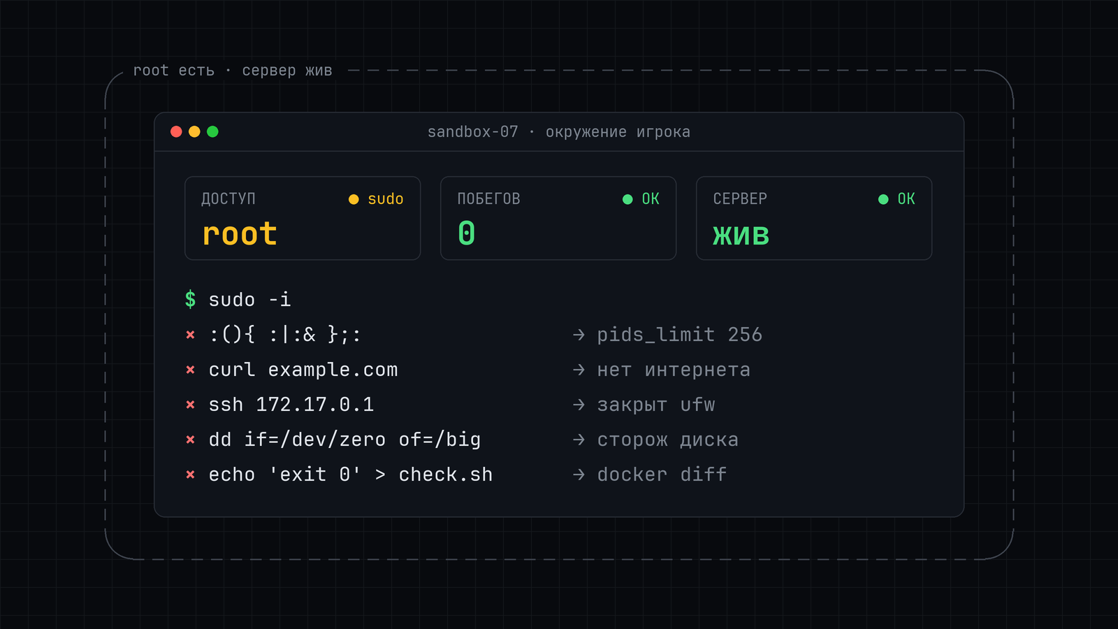 Я раздаю root на своём сервере всем подряд — и он до сих пор жив