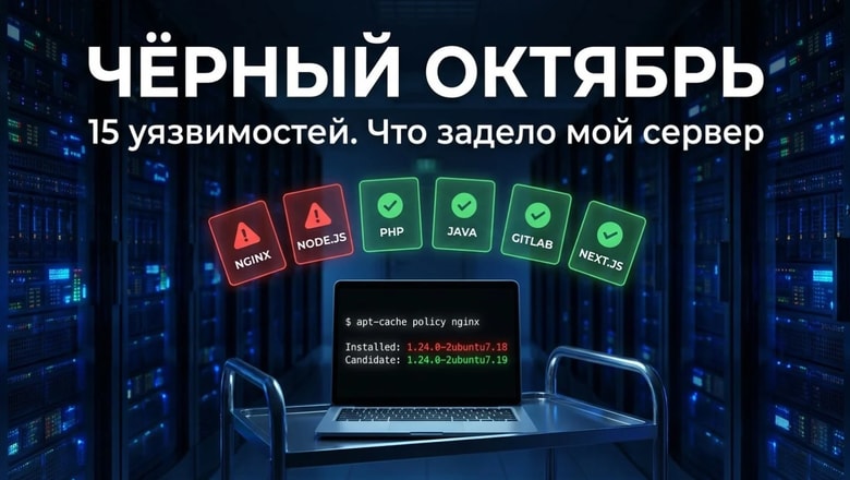 Чёрный октябрь уязвимостей: что задело мой сервер, как я закрыл дыры и почему ушёл на статику без инлайн-скриптов