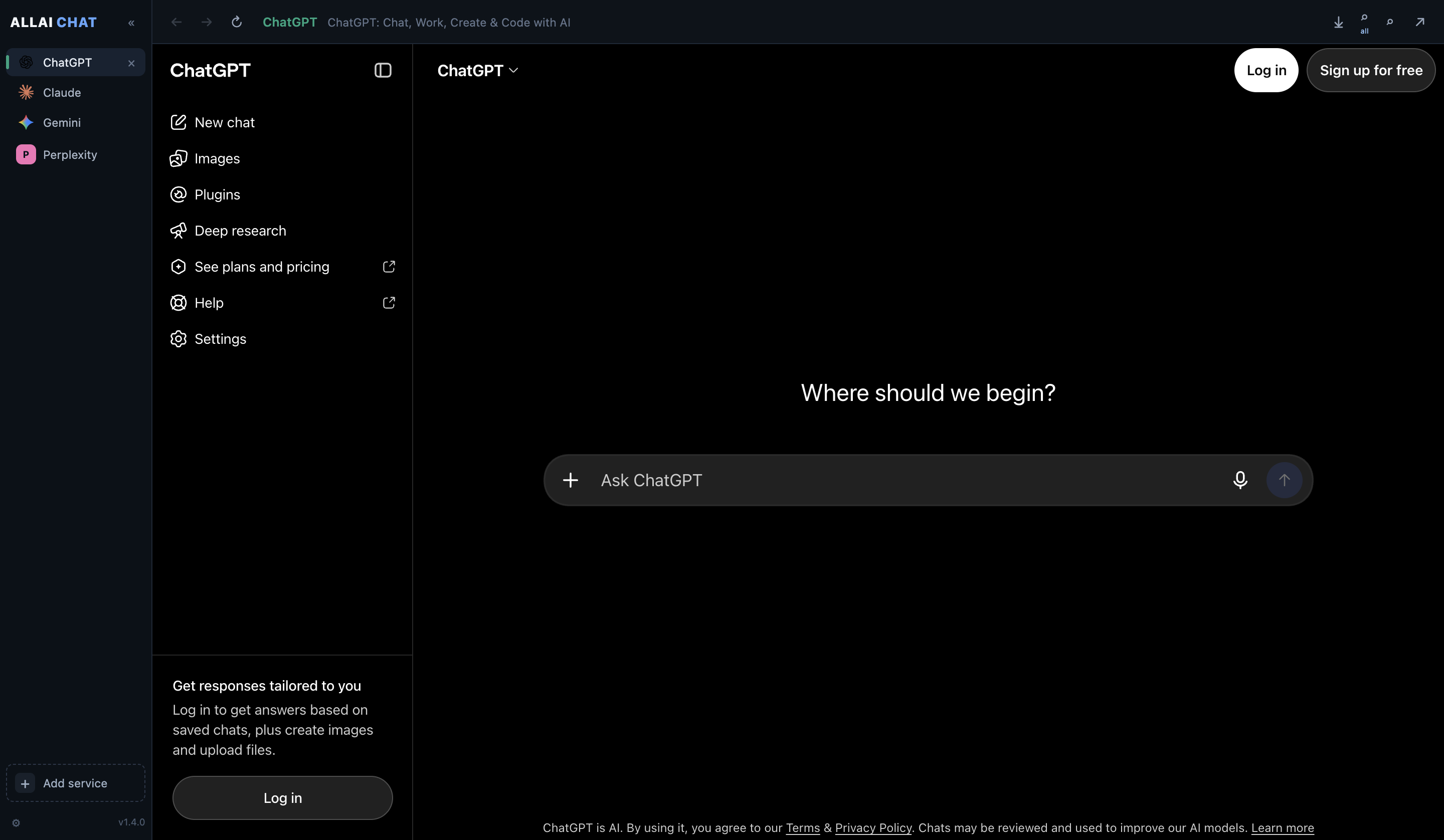 Сделал ALLAI-CHAT: все AI-чаты в одном окне