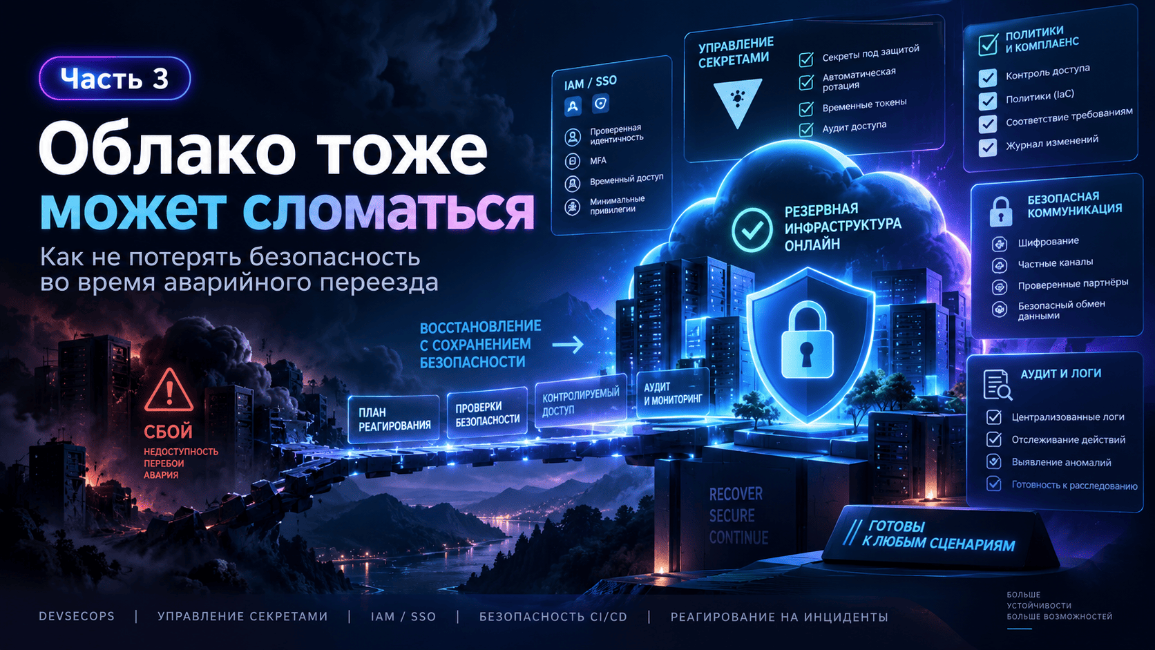 Облако тоже может сломаться. Часть 3: как не потерять безопасность во время аварийного переезда