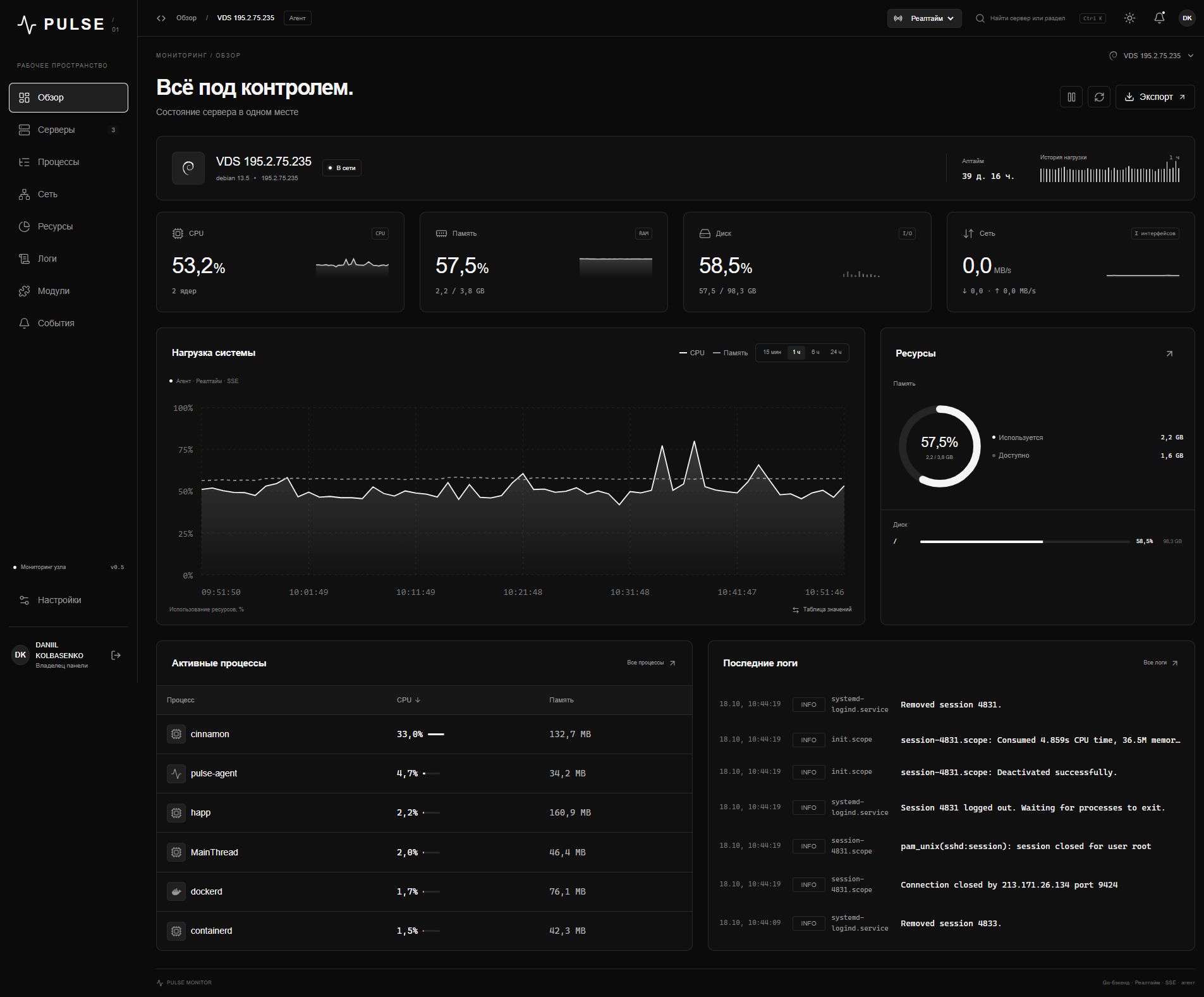 Как я перевёл свой self-hosted мониторинг с JSONL на SQLite и заставил модули просить разрешения