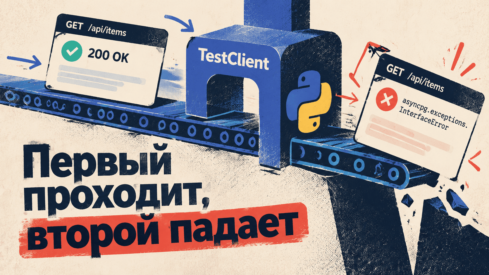 Первый запрос проходит, второй падает: почему TestClient ломает тесты FastAPI и как это исправить