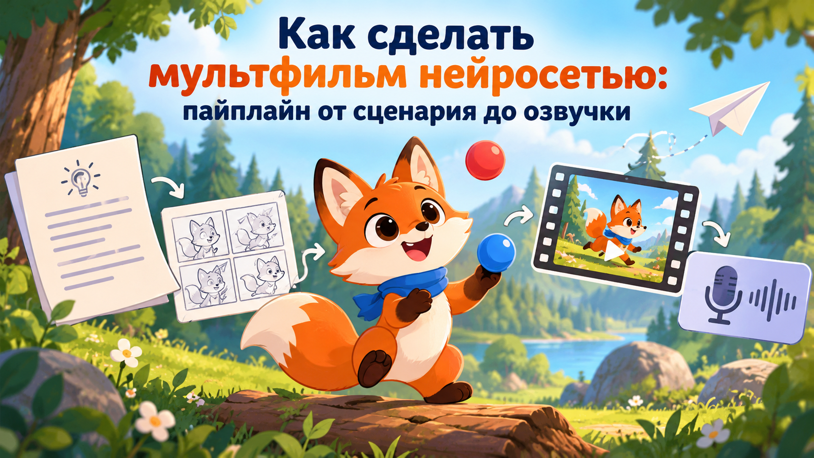 Как сделать мультфильм нейросетью: от сценария до озвучки и монтажа
