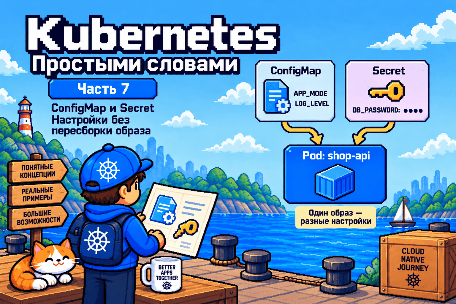 Kubernetes просто, часть 7: ConfigMap и Secret — как настраивать приложение, не пересобирая его каж…