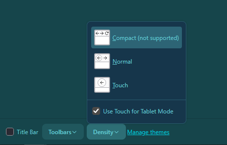 compact toolbar compact toolbar