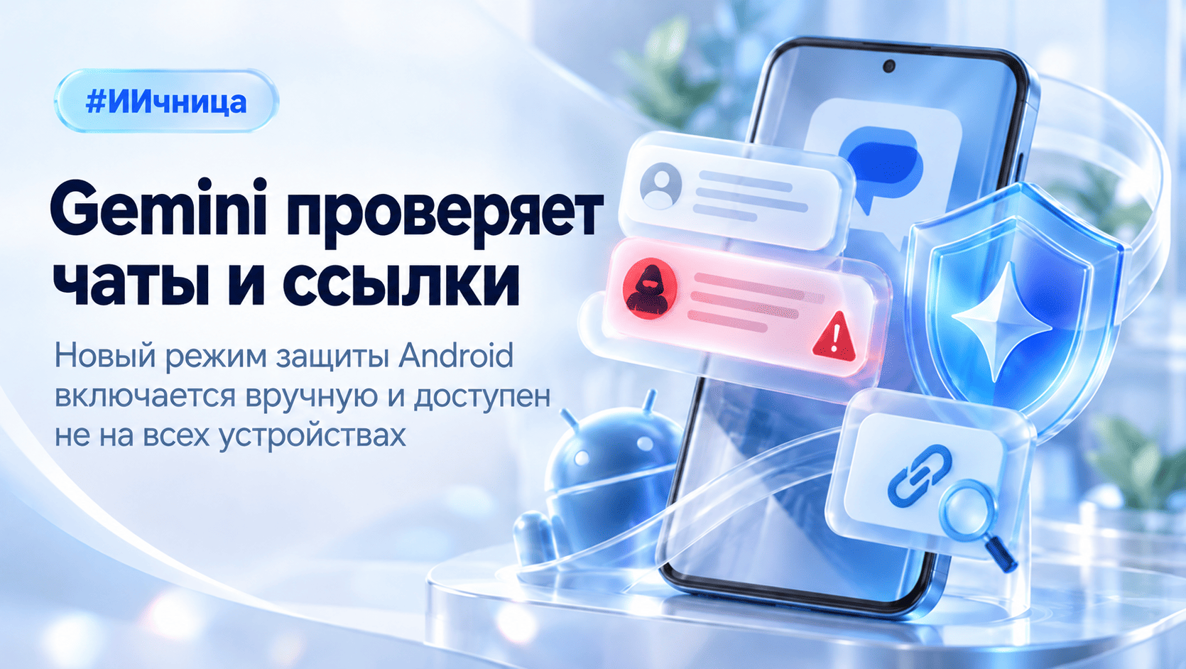 Google расширяет антискам-защиту Андроида: Gemini проверит переписку и новые ссылки
