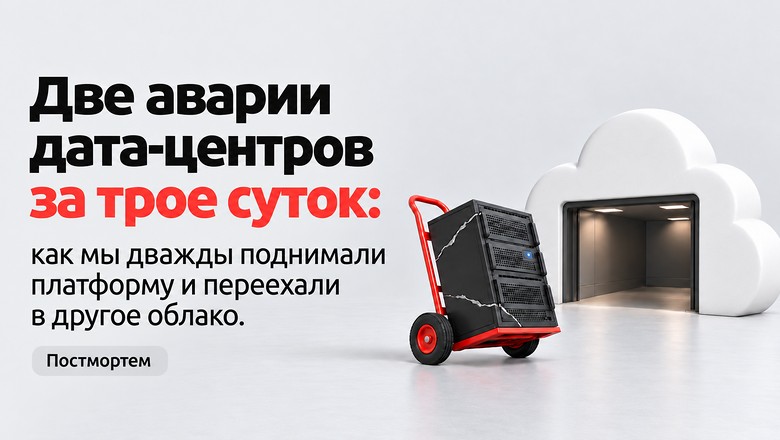Две аварии дата-центров за трое суток: как мы дважды поднимали платформу и переехали в другое облако. Постмортем