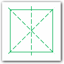 Невидимый центр квадрата воспринимается как существующий