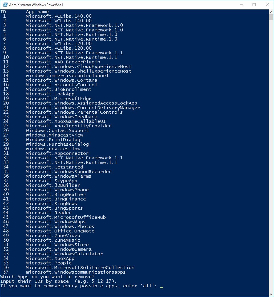 list of installed apps PowerShell