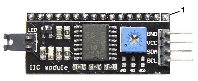 Module for managing displays on the I2C bus