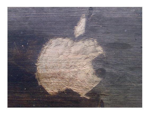 Scratched apple