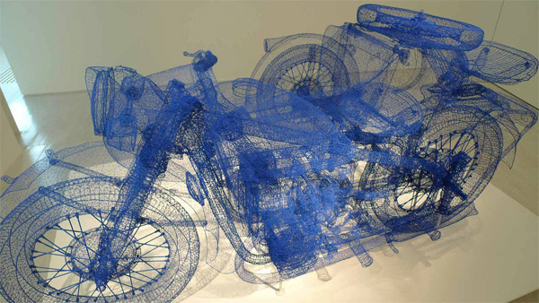 Live frame model of a motorcycle