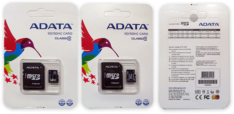 Подделка на ADATA 128GB и 64GB Micro SD