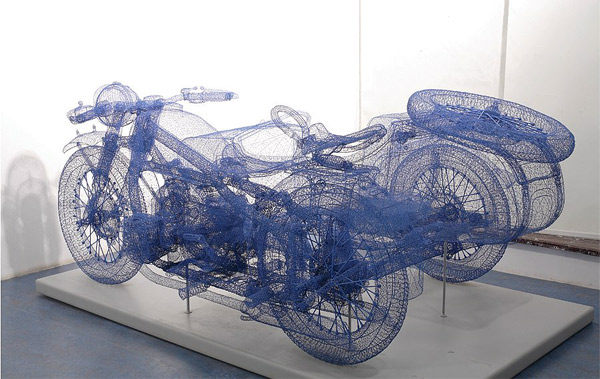 Live frame model of a motorcycle