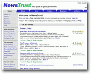 Скриншот сайта NewsTrust