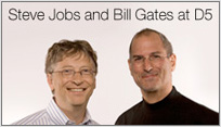 Steve Jobs and Bill Gates at D5