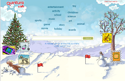 Скриншот сайта Quintura for Kids