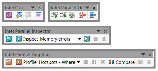 Parallel Studio Toolbars