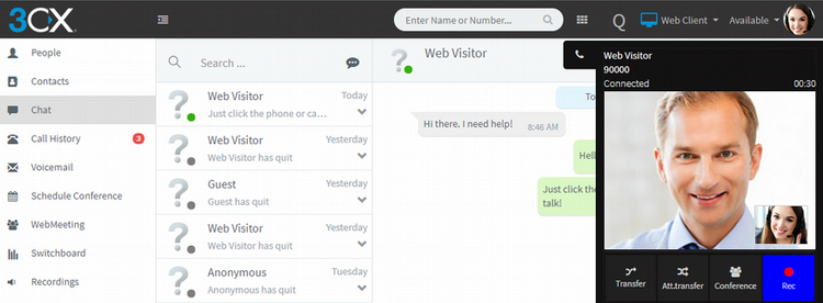 3cx wp by live chat WP