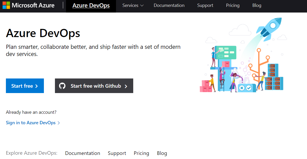 Azure DevOps sign in with GitHub