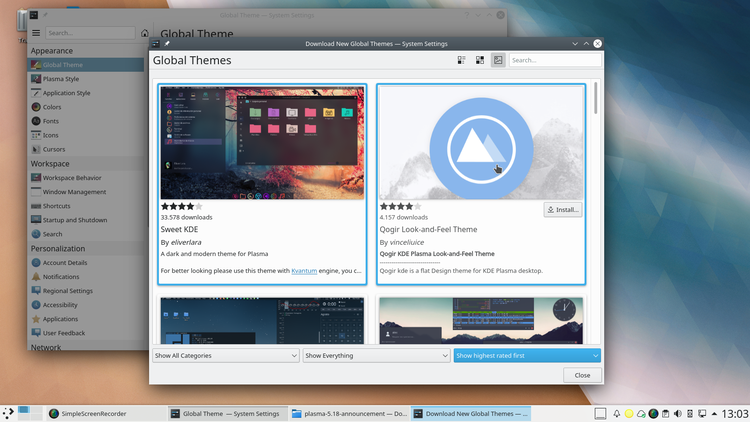 KDE Plasma 5.18
