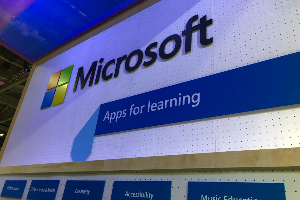Microsoft booth at BETT conference