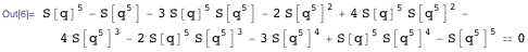 Modular equation of order 5 for S