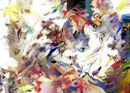 A painting written by Microsoft artificial intelligence based on the song “At the dawn” of the Alliance group according to the principles of the synergy of music and painting, described by the great abstractionist Vasily Kandinsky.