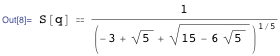 Simplified version of the equation
