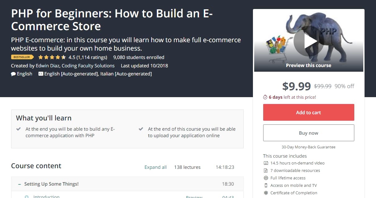 PHP for Beginners от Udemy