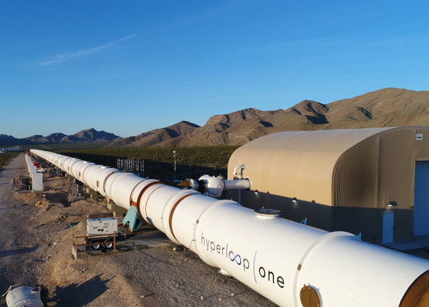 DevLoop — испытательный трек Hyperloop One в Неваде. Источник