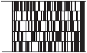 Первый 2D код имел 18 полос и 17 пробелов в каждой строке. Более подробно с алгоритмом можете познакомиться здесь