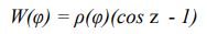 где: ρ(φ)–плотность энергии скалярного поля; z=(u-iv)φ* - здесь выбрана сопряженная форма комплексного аргумента. 