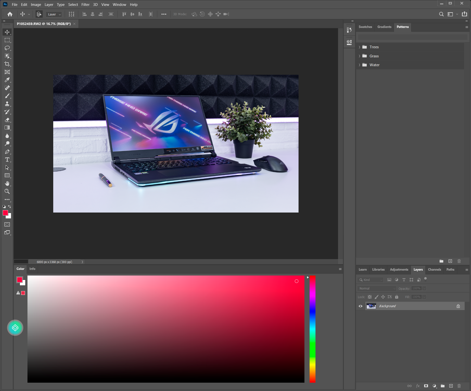 Adobe Photoshop на двух экранах
