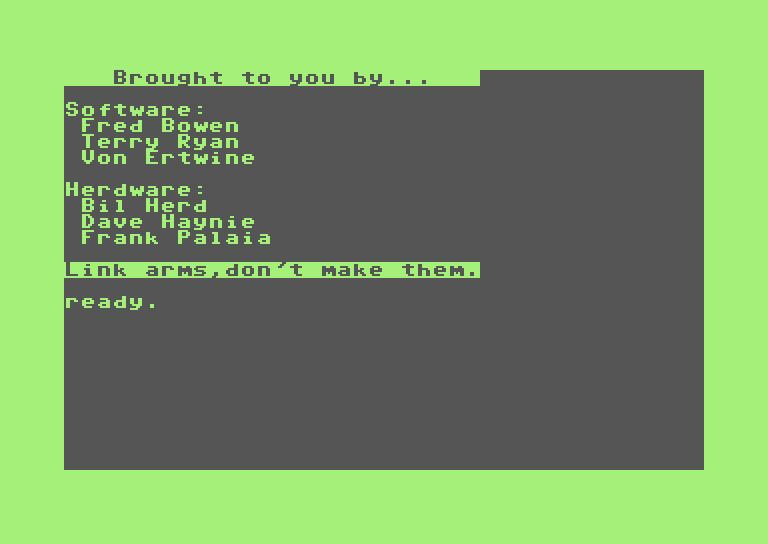 Пасхалка в Commodore 128