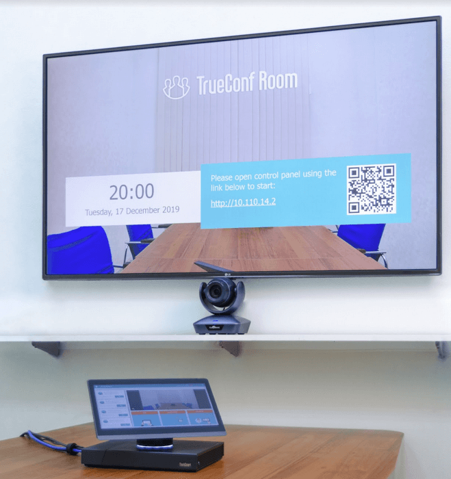 Пример использования TrueConf Room на ПК со встроенным экраном Lenovo Think Smart
