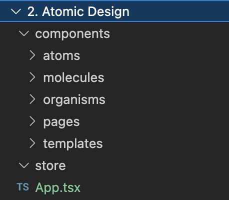 Пример реализации подхода “Atomic Design” в вакууме