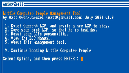Little Computer People Management Tool для Amiga