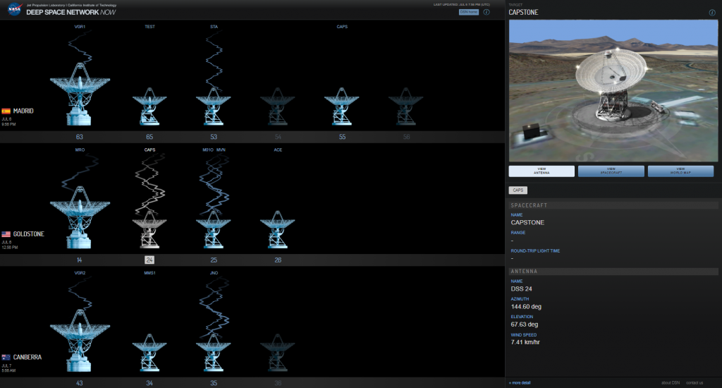 Со спутником связались через сеть дальнего космоса / НАСА