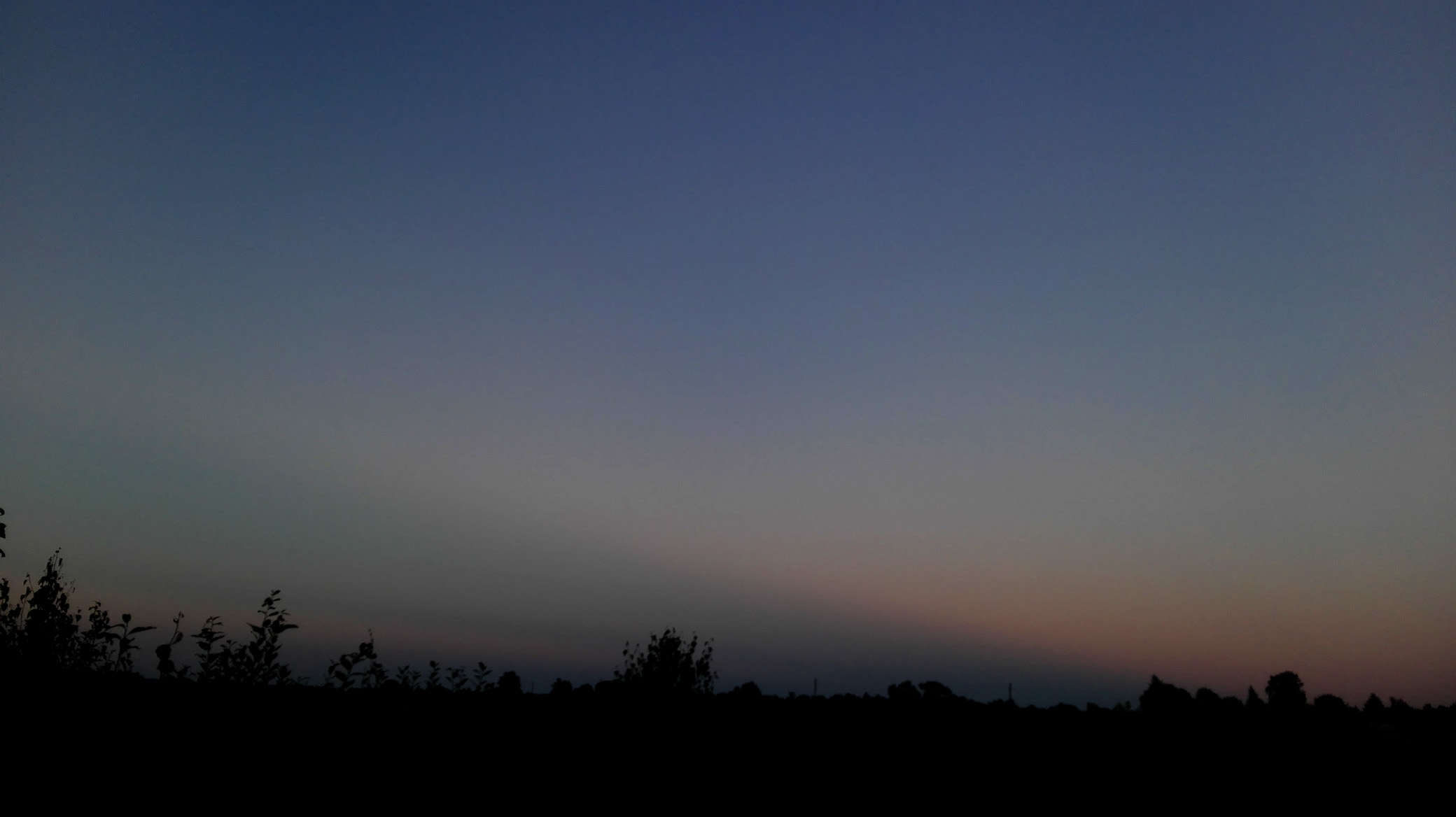 Появление земной тени и "пояса Венеры" в области, противоположной закату