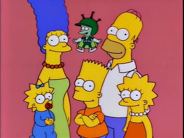 У Симпсонов тоже есть свой маленький зелёный человечек