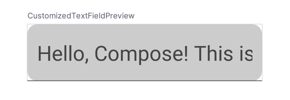 Результат "Preview" выполнения функции "CustomizedTextFieldPreview"