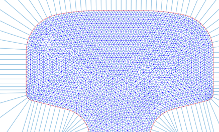 Диаграмма Вороного, моделирующая внутренние области условно равных температур