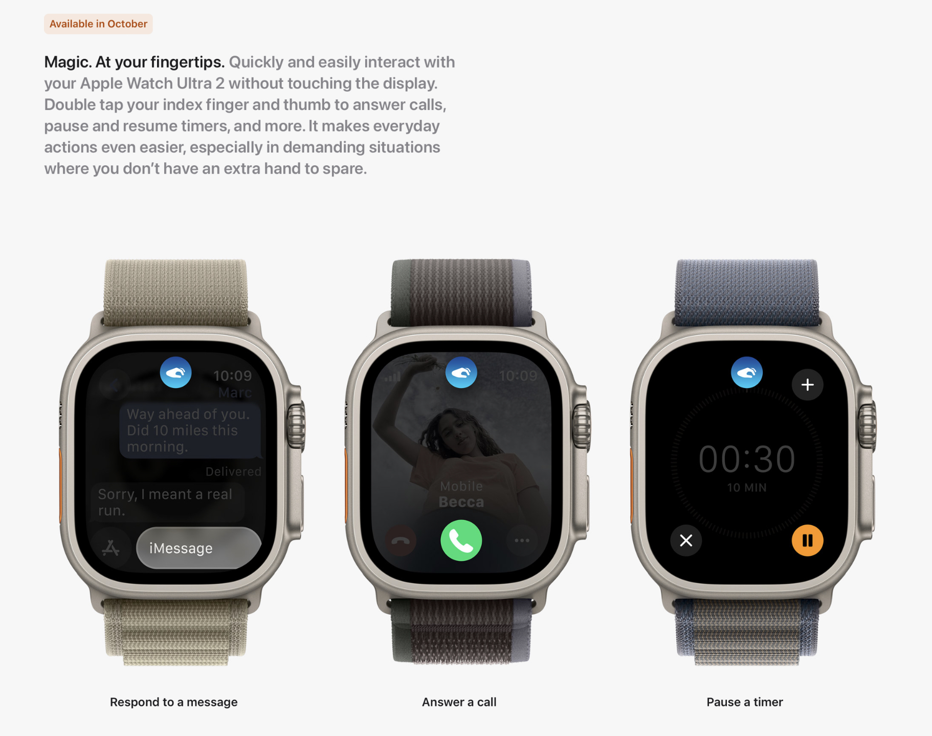 Также функция Double Tap будет и у Apple Watch Ultra 