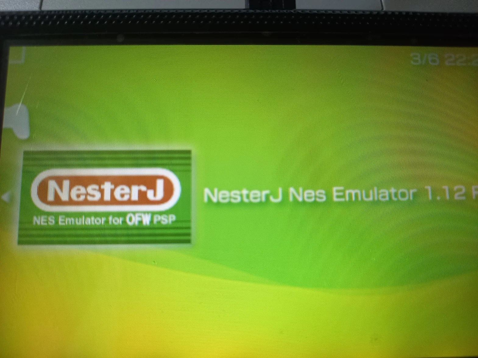 Эмулятор NesterJ в списке установленных приложений PSP