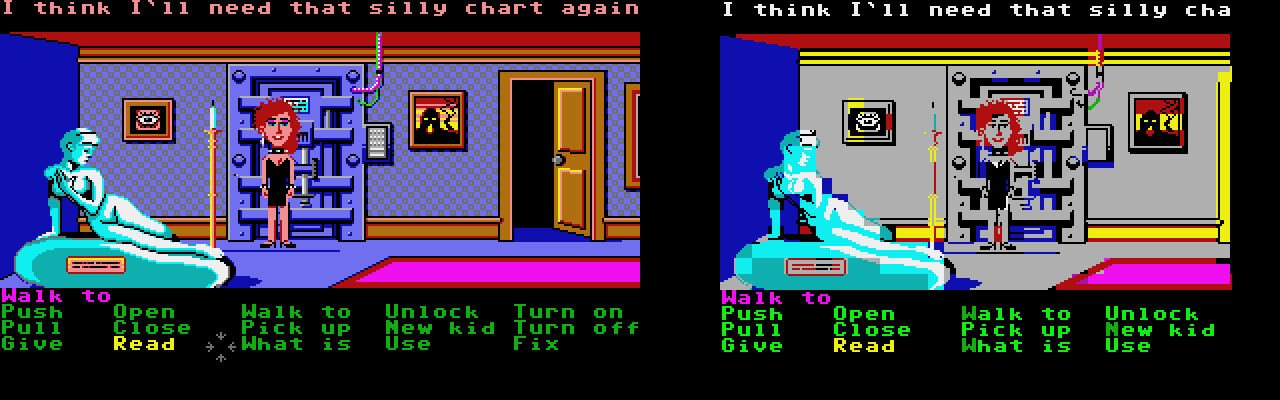 Вот что могло бы быть, если графику с PC просто сконвертировать в формат ZX Spectrum.