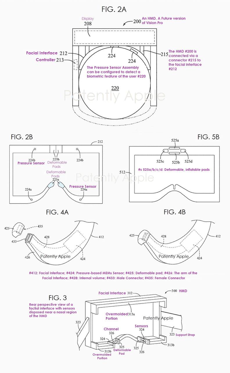 Второй патент на всё тот же Light Seal для Apple Vision Pro, который сможет считывать состояние здоровья пользователя (© Patently Apple)
