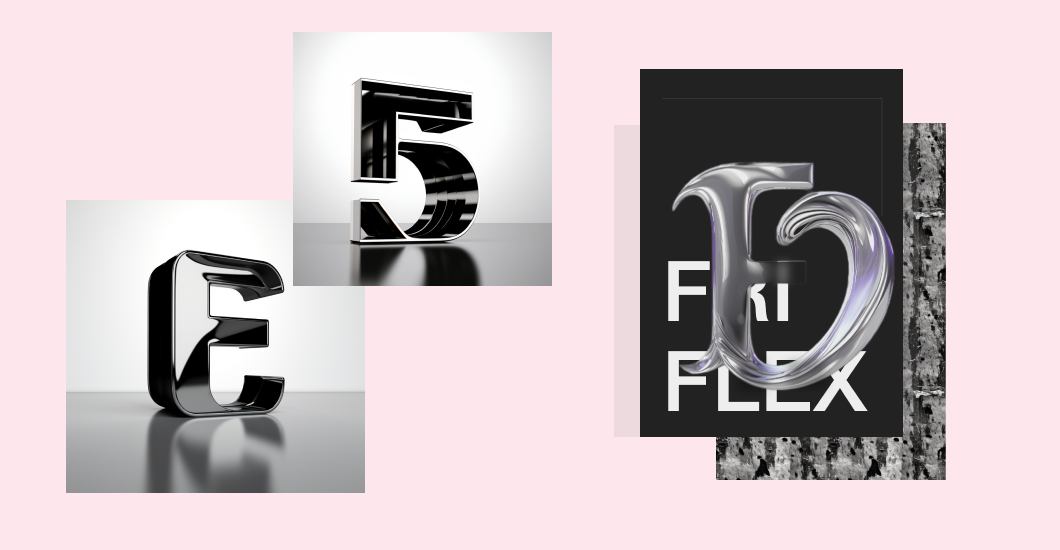 Prompt: using the Helvetica font and the design style of Balenciaga, create a font logo consisting of the letter F 